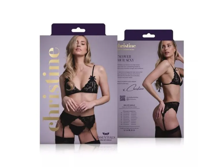 Christine Axelle 3tlg Set Schwarz S-M