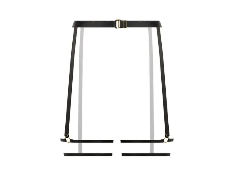 Christine Strappy Strumpfhalter Blushing Schwarz- OneSize