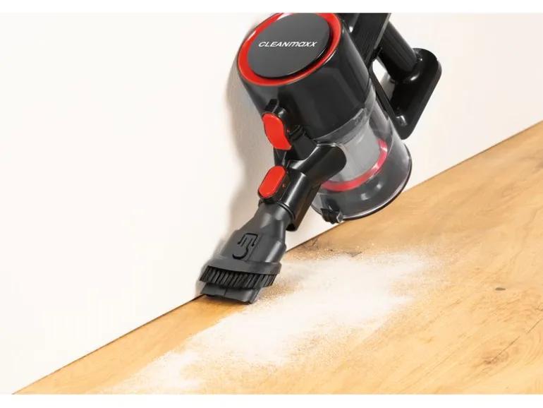 CLEANmaxx Akku-Hand- und Stielsauger Rot/Schwarz