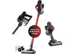 CLEANmaxx Akku-Hand- und Stielsauger Rot/Schwarz