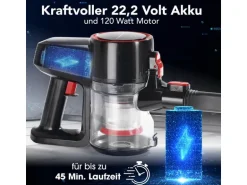 CLEANmaxx Akku-Hand- und Stielsauger Rot/Schwarz