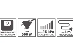 CLEANmaxx Bodenstaubsauger Schwarz