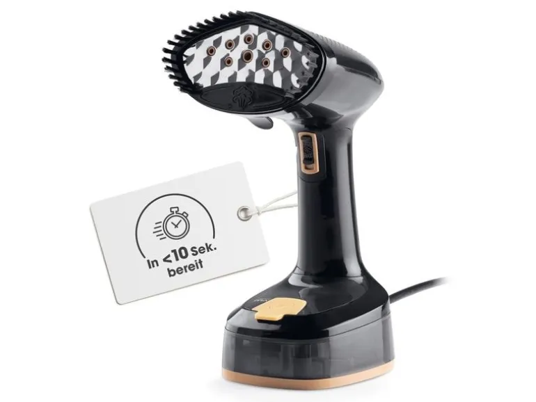 CLEANmaxx Dampfbürste 2-in-1 – 1600W schwarz 165 ml Tank 1600 W