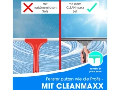 CLEANmaxx Fensterwischer 7-teilig, Grau/Rot