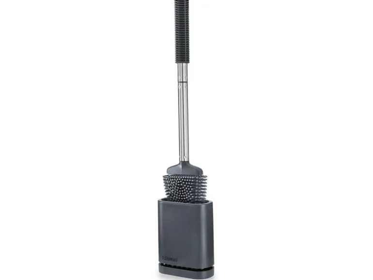CLEANmaxx Toilettenbürste mit Wandhalterung Grau