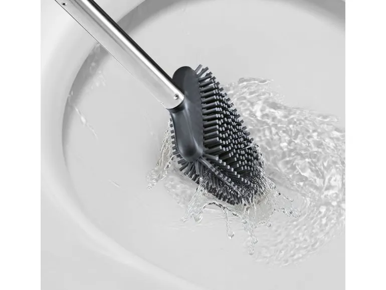 CLEANmaxx Toilettenbürste mit Wandhalterung Grau