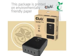 Club 3D CAC-1933 USB-C 240 W GaN 4-Port Universal Schwarz