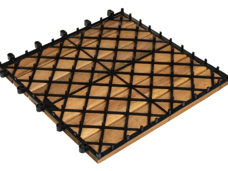 COCON Balkon-& Terrassenplatten Akazie, 30 x 30 cm, 6 Stück