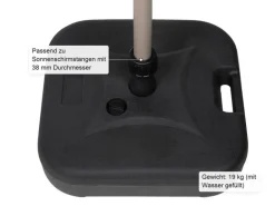 COCON Beschwerer Quadratisch für Sonnenschirm TR-004, Schwarz
