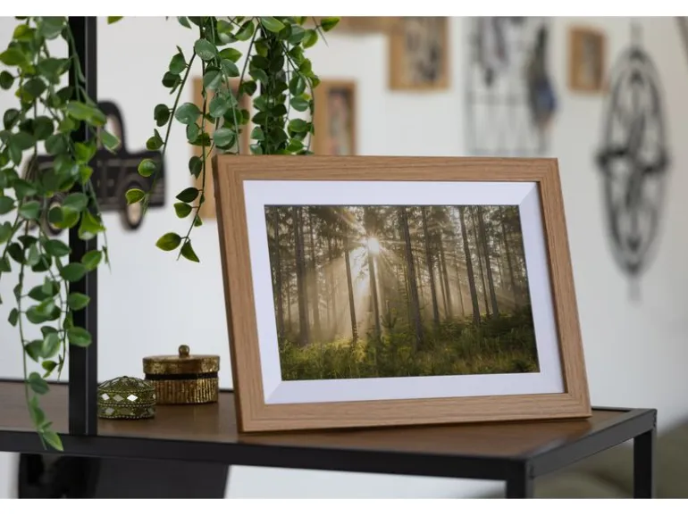 COCON Digitaler Bilderrahmen Momento 10.1", Holz