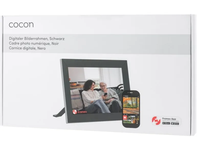 COCON Digitaler Bilderrahmen Momento 10.1", Schwarz
