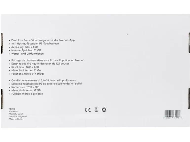 COCON Digitaler Bilderrahmen Momento 10.1", Schwarz