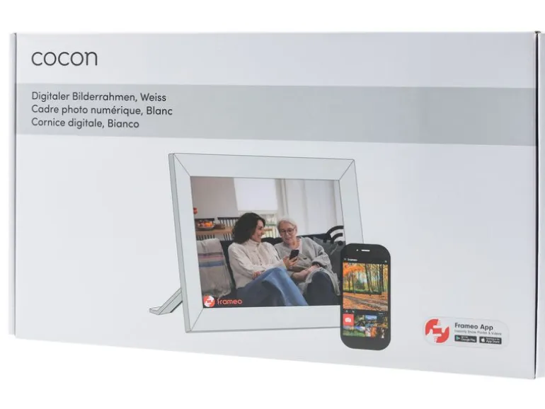 COCON Digitaler Bilderrahmen Momento 10.1", Weiss