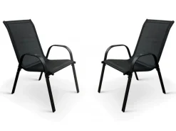 COCON Gartenstuhl Frida Schwarz, 2er-Set