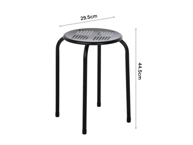 COCON Hocker Metall, Schwarz