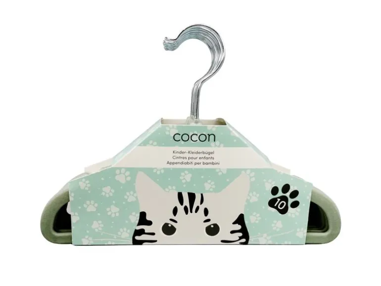 COCON Kinderkleiderbügel 10 Stück, Grün