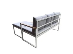 COCON Loungeset Melide, Beige/Grau/Weiss, 3 Sitzplätze