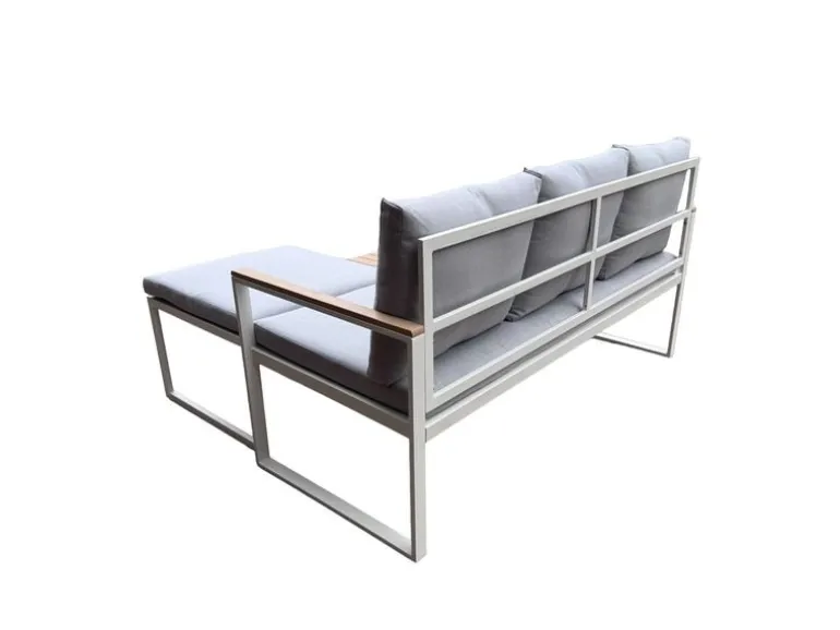 COCON Loungeset Melide, Beige/Grau/Weiss, 3 Sitzplätze