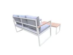 COCON Loungeset Melide, Beige/Grau/Weiss, 3 Sitzplätze