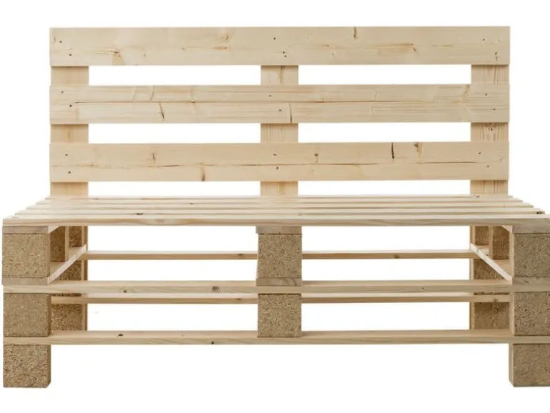 COCON Palettensofa Nature, 120 x 50/86 x 80
