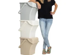 COCON Recyclingbehälter Sorto Mehrfarbig, 3 Stück, 45 L