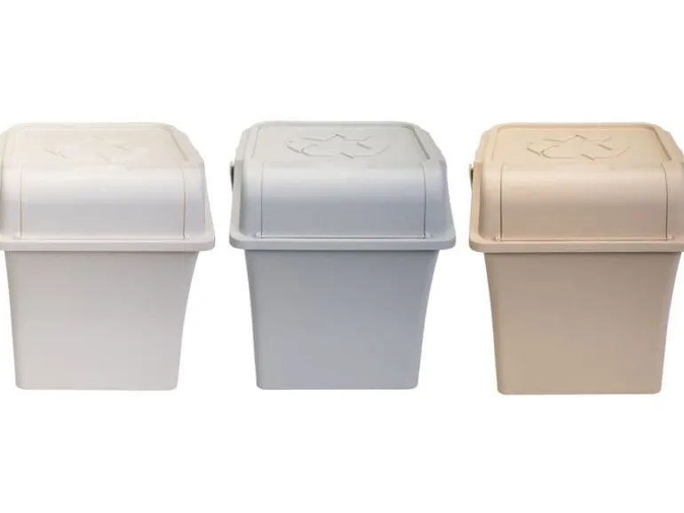 COCON Recyclingbehälter Sorto Mehrfarbig, 3 Stück, 45 L