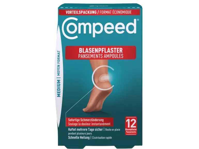 Compeed Blasenpflaster Medium 6.8 x 4.2 cm, 12 Stück