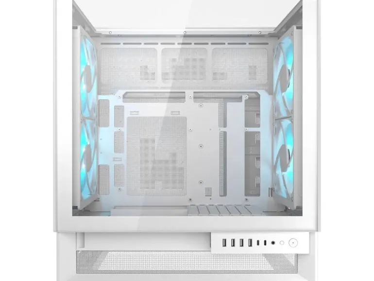 Cougar OmnyX Midi-Tower, Weiss, mit Glasfenster