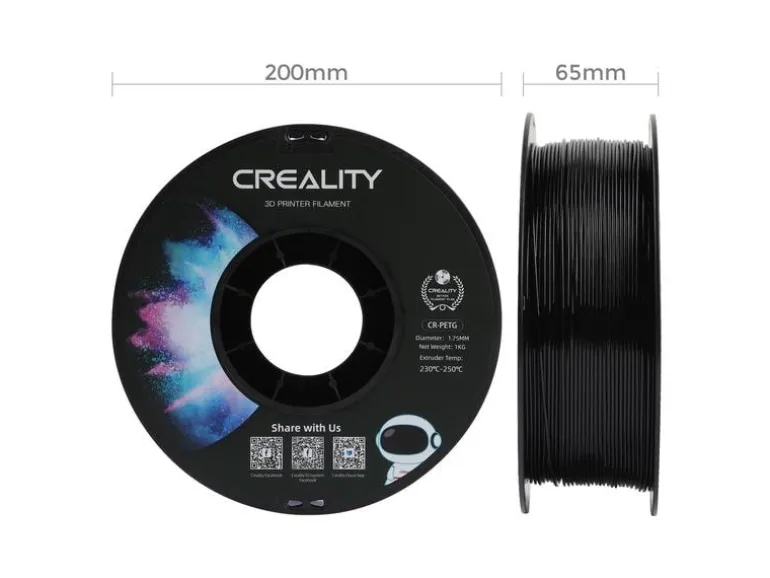 Creality Filament PETG, Schwarz, 1.75 mm, 1 kg