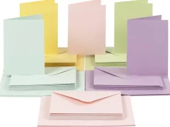 Creativ Company Blankokarte und Couvert 10.5 x 15 cm, 50 Stück, Pastell