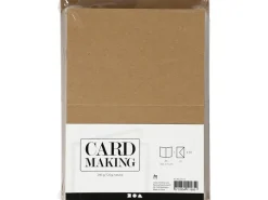 Creativ Company Blankokarte und Couvert 10.5 x 15 cm, 50 Stück, Braun