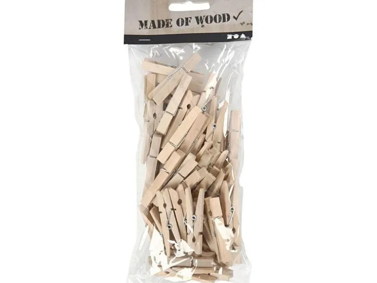 Creativ Company Holzartikel Wäscheklammer 50 Stück