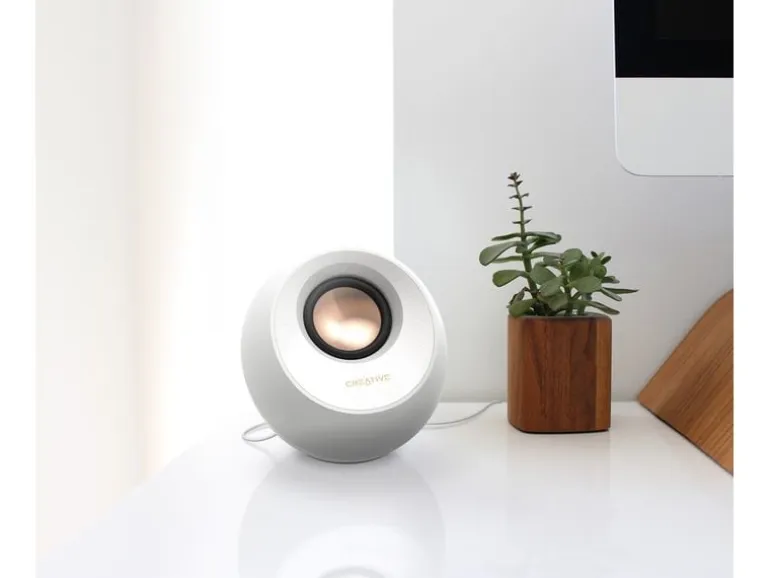 CREATIVE PC-Lautsprecher Pebble V3 weiss