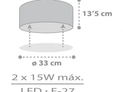Dalber Deckenlampe Color Light Grey