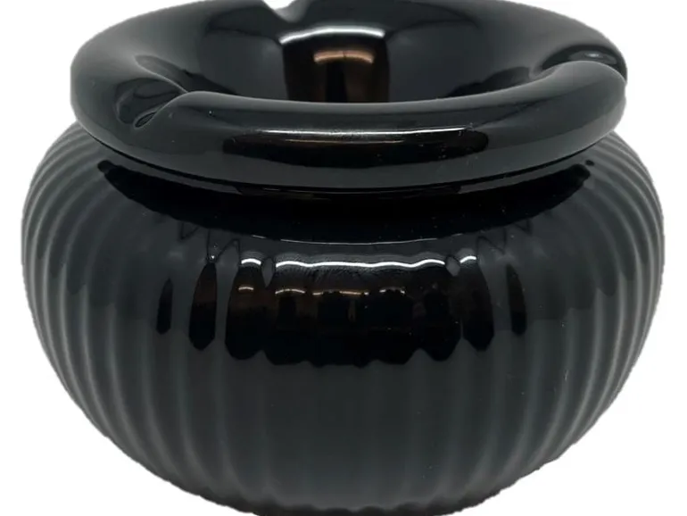 Dameco Aschenbecher Schwarz Glanz