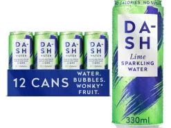 Dash Water Sparkling Lime 12 x 0.33 l