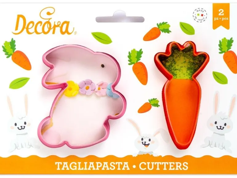 Decora Guetzli-Ausstecher 2 Stück, Hase und Karotte