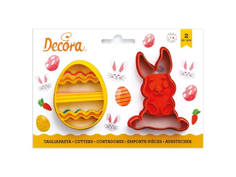 Decora Guetzli-Ausstecher 2 Stück, Osterei und Hase