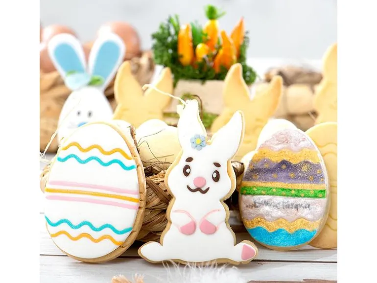 Decora Guetzli-Ausstecher 2 Stück, Osterei und Hase