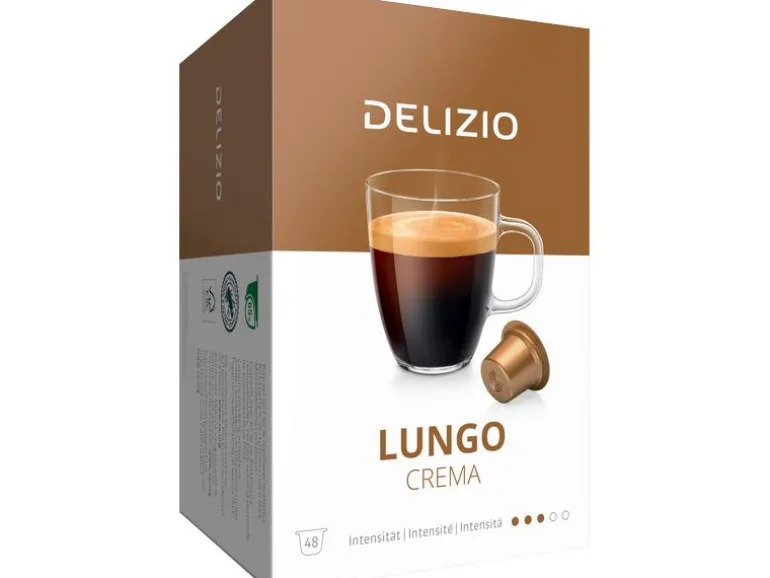 Delizio Kaffeekapseln Lungo Crema 2 x 48 Stück