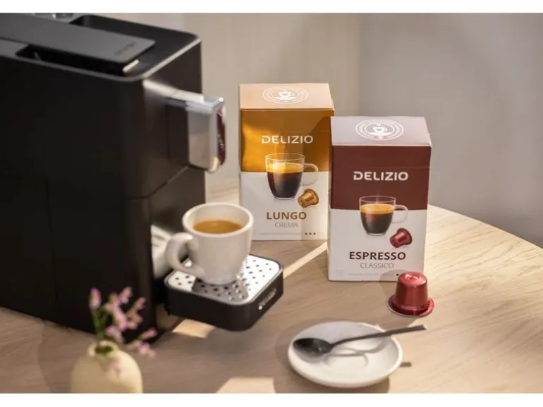 Delizio Kapselmaschine Carina Midnight Schwarz