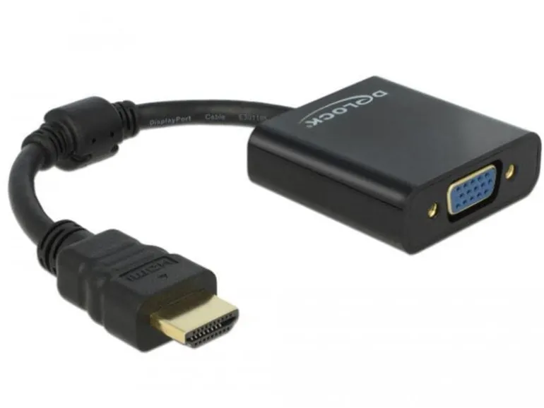 Delock Adapterkabel HDMI - VGA Schwarz