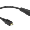 Delock Adapterkabel Micro-HDMI (HDMI-D) – HDMI 23 cm, Schwarz