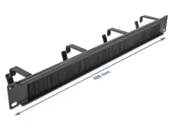 Delock Bürstenleiste 19" Rack, Schwarz