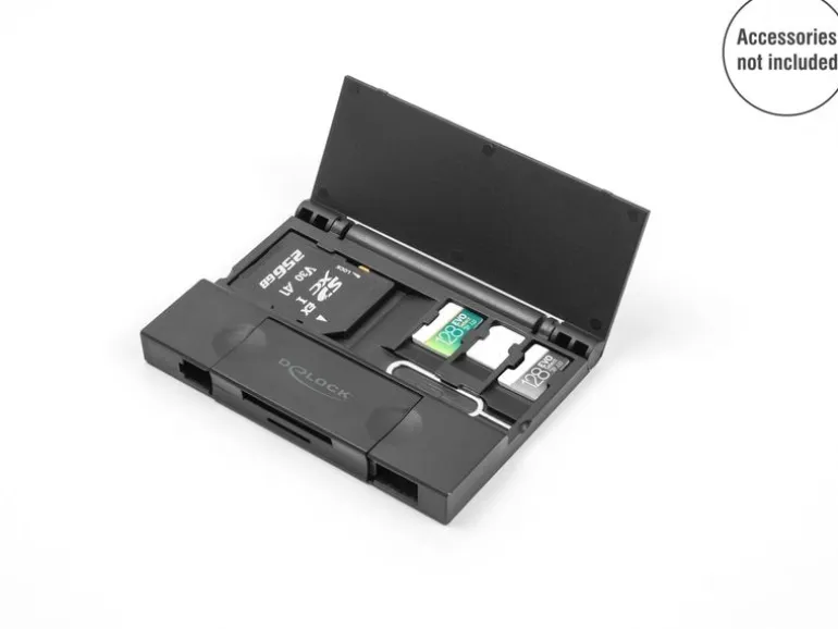 Delock Card Reader Extern USB-C / A 5 Gbps für SD und Micro SD
