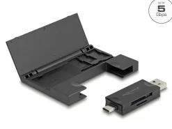 Delock Card Reader Extern USB-C / A 5 Gbps für SD und Micro SD