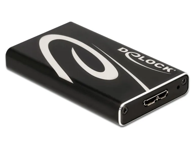 Delock Externes Gehäuse SuperSpeed USB für mSATA