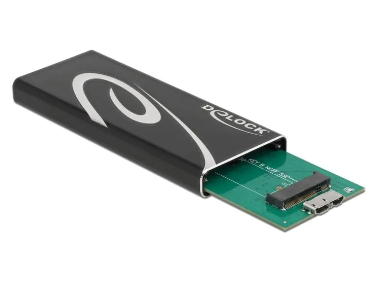 Delock Externes Gehäuse SuperSpeed USB 3.2 Gen 2 - SATA SSD M.2