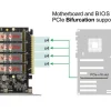 Delock Host Bus Adapter PCI-E-x16, 4x M.2 Key-M. NVME Bifurcation