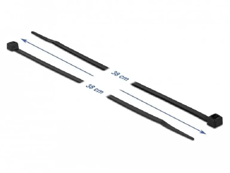 Delock Kabelbinder Schwarz 380 mm x 4.8 mm , 100 Stück